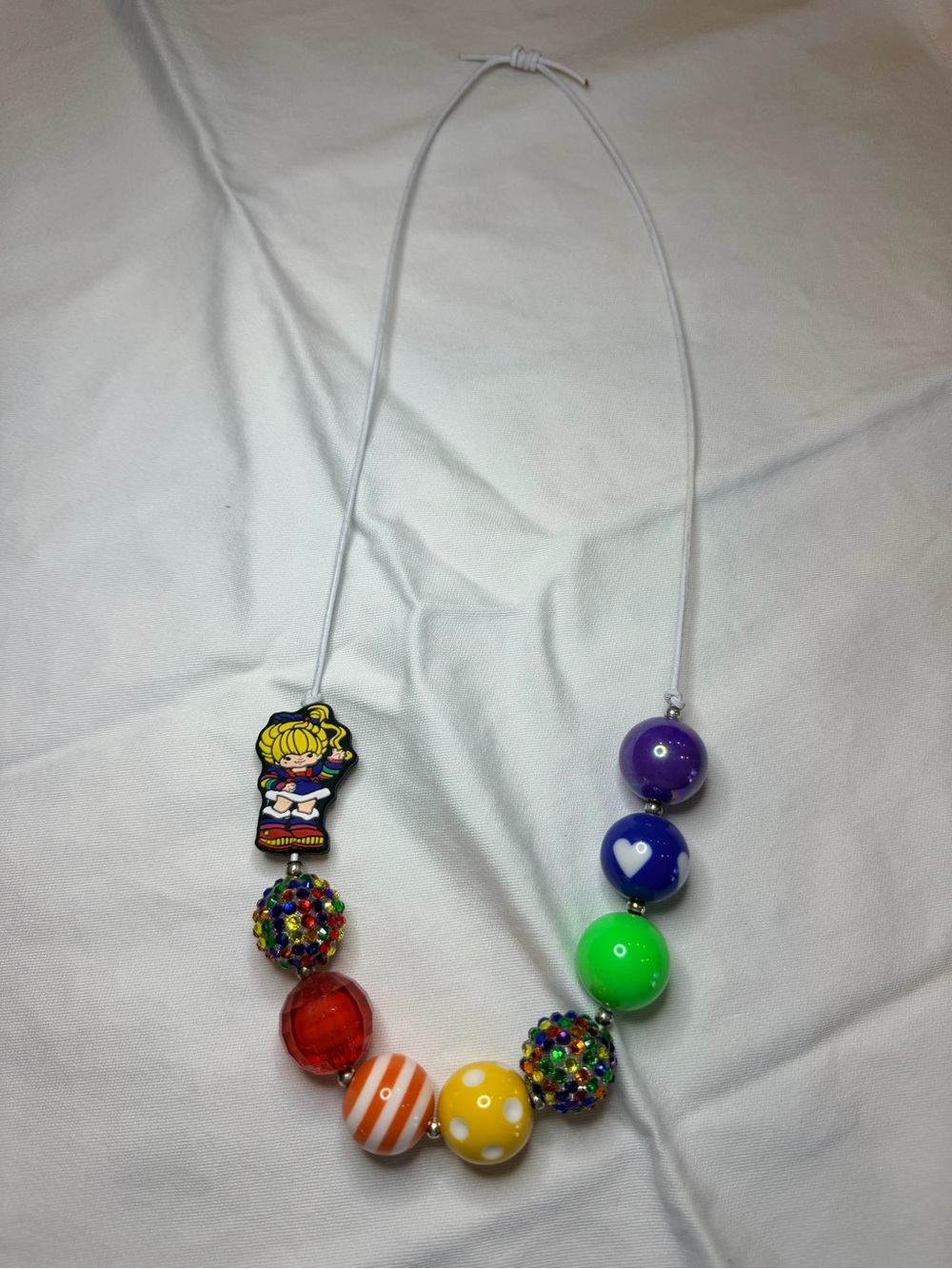 RAINBOW BRITE Colorful Chunky Bead Necklace